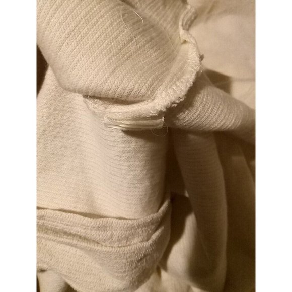 Zara Shirt Men's Size M Beige Cream Textured Woven Knit Thick Button Up - Picture 8 of 10